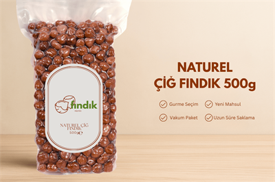 Naturel Çiğ Fındık 500 Gr Vakum Paket