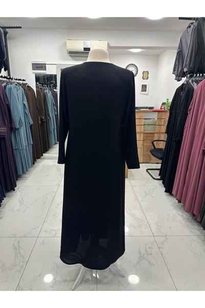 UZUN TAŞ İŞLEMELİ PETEK KUMAŞ YAZLIK FERACE