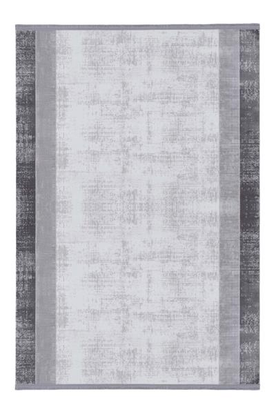 Akrilik Gri Şerit Detay Antibakteriyel Kesme Halı