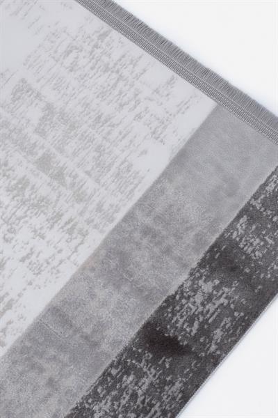Akrilik Gri Şerit Detay Antibakteriyel Kesme Halı