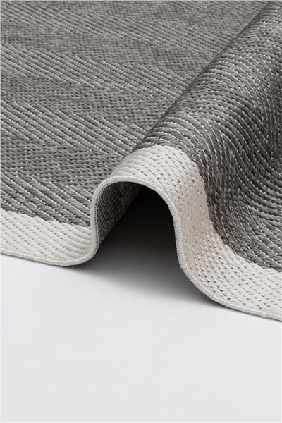 Antrasit Kolay Temizlenen Hasır Doku Balık Sırtı Sisal Halı