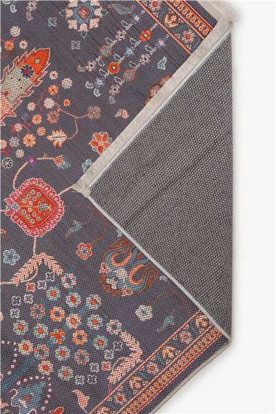Antrasit-Mavi Zamanın İzi Modern Vintage Sisal Halı