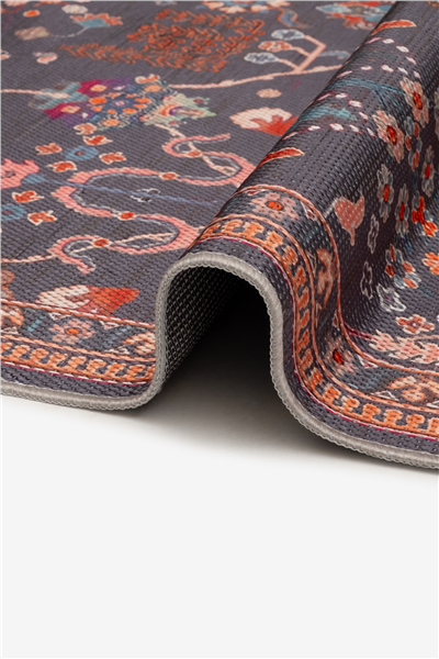 Antrasit-Mavi Zamanın İzi Modern Vintage Sisal Halı
