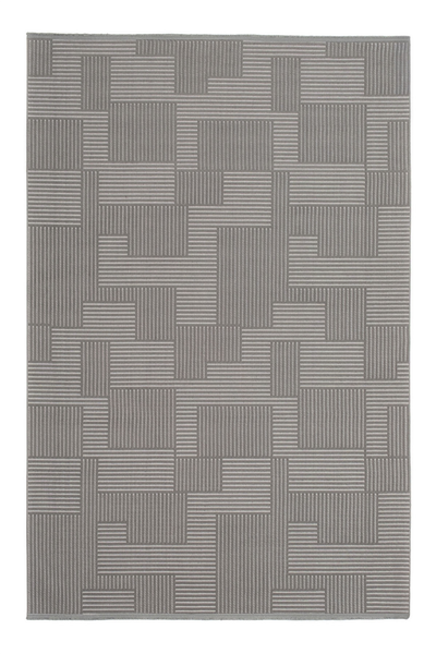 Antrasit Pera Kabartma Bukle Dokuma Desenli Halı