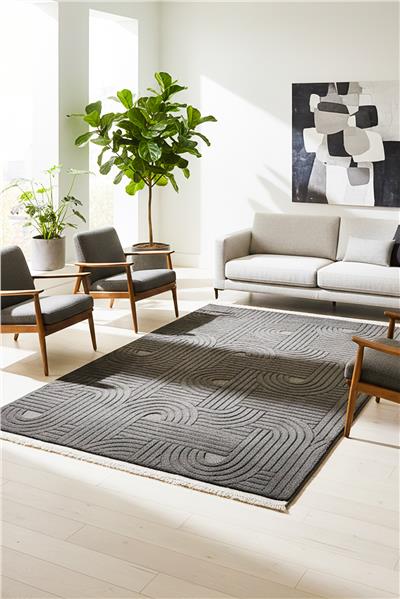 Antrasit Rio Kaymaz Tabanlı Bohem Halı