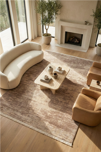 Bej Alegra Rusty Modern Akrilik Halı