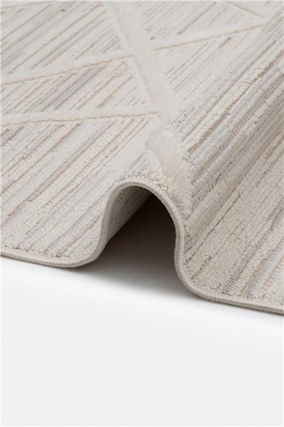 Bej Antialerjik Yumuşak Dokulu İskandinav Halı