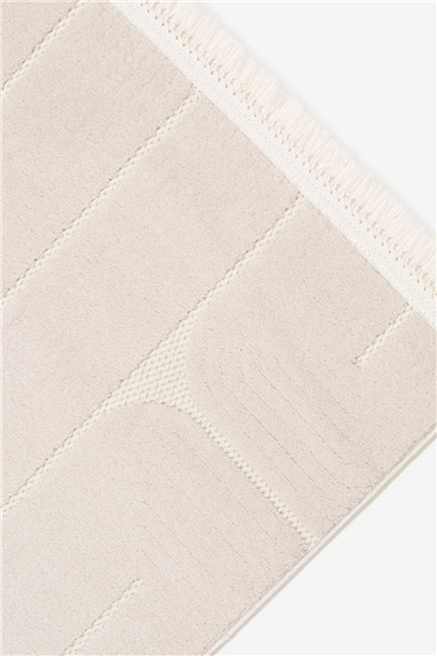 Bej Jenerio Dokuma Tabanlı İskandinav Halı