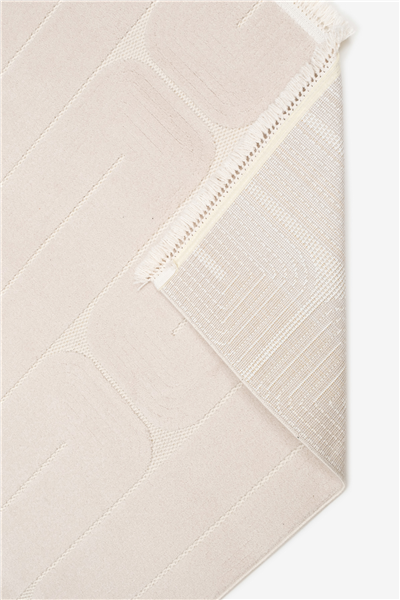 Bej Jenerio Dokuma Tabanlı İskandinav Halı