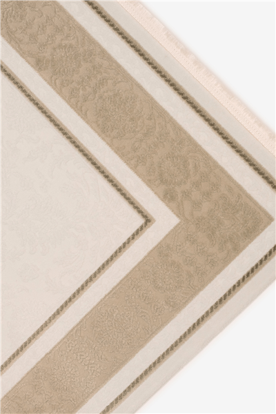 Bej Vellora Elara Çerçeveli Akrilik Halı