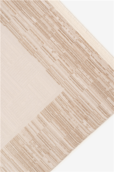 Bej Vellora Frame Çerçeveli Akrilik Halı