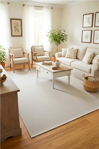 Bej Yumuşak Dokulu Akrilik Modern Royal Halı