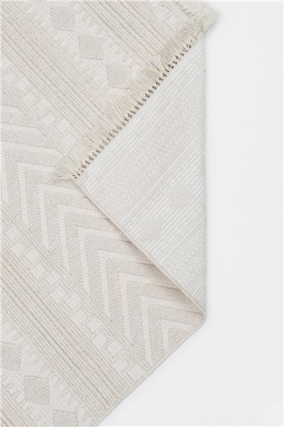 Bej Yumuşak Dokulu Kilim Desen İskandinav Halı