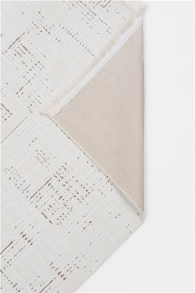 Bej Yumuşak Ve Parlak Tuşeli Makinede Yıkanabilir Saten Bambu Halı