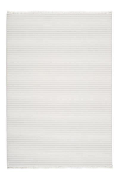 Beyaz Yumuşak Tuşeli Modern Petra Kesme Halı