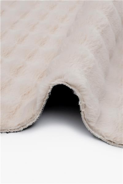 Buble Bej Saggy Makinede Yıkanabilir Peluş Post Halı