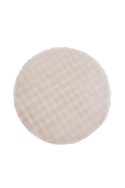 Buble Bej Saggy Makinede Yıkanabilir Yuvarlak Peluş Post Halı