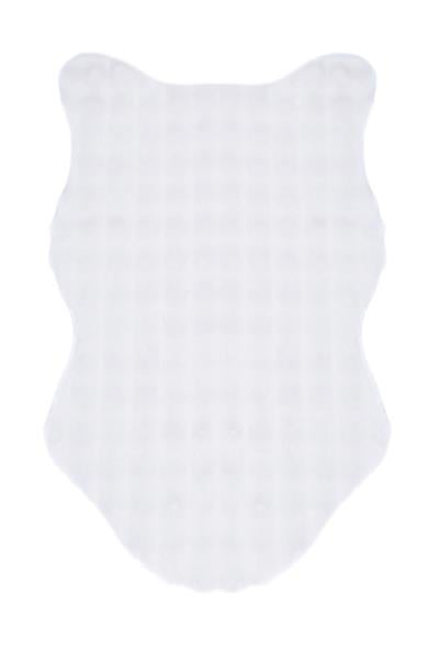 Buble Beyaz Saggy Makinede Yıkanabilir Peluş Post Halı