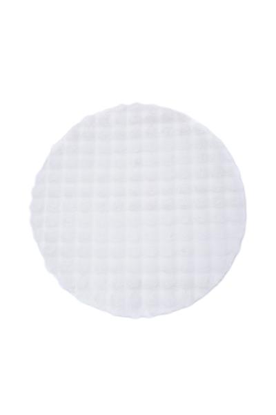 Buble Beyaz Saggy Makinede Yıkanabilir Yuvarlak Peluş Post Halı