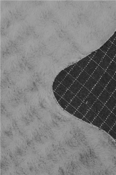 Buble Gri Saggy Makinede Yıkanabilir Peluş Post Halı