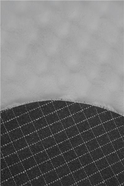 Buble Gri Saggy Makinede Yıkanabilir Yuvarlak Peluş Post Halı