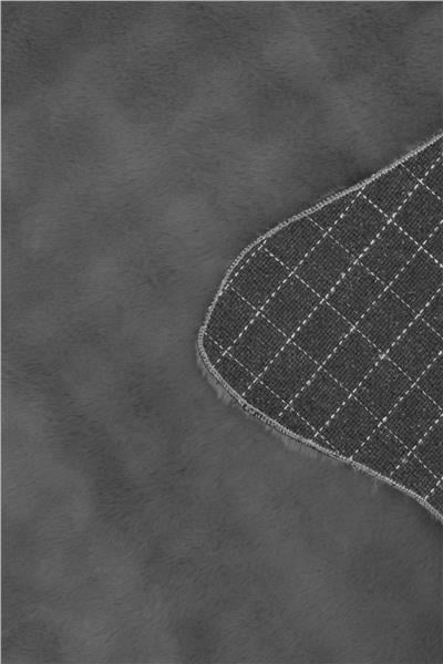 Buble Siyah Saggy Makinede Yıkanabilir Peluş Post Halı