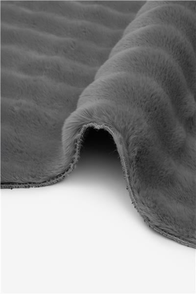 Buble Siyah Saggy Makinede Yıkanabilir Peluş Post Halı