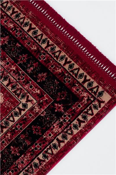 Buhara Kırmızı Bohem Kaymaz Tabanlı Afgan Halısı