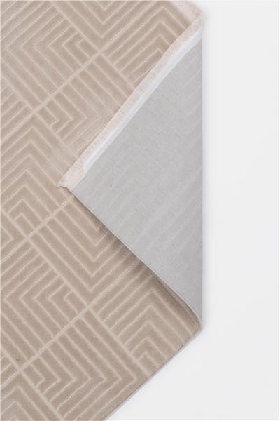 Cashmira Bej Etnik Desen Kaymaz Tabanlı Antibakteriyel Bohem Halı