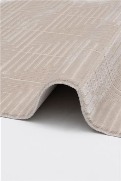 Cashmira Bej Etnik Desen Kaymaz Tabanlı Antibakteriyel Bohem Halı