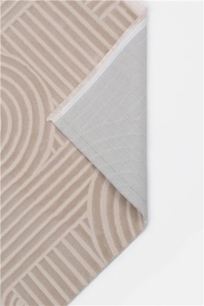 Cashmira Bej Etnik Desen Kaymaz Tabanlı Antibakteriyel Bohem Halı