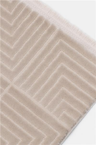 Cashmira Bej Etnik Desen Kaymaz Tabanlı Antibakteriyel Bohem Halı