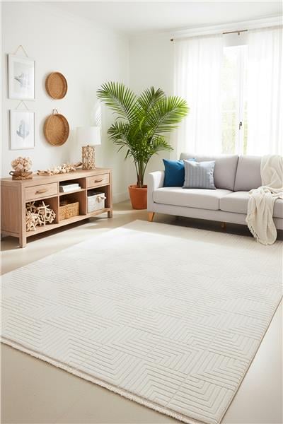 Cashmira Bej Kaymaz Tabanlı Antibakteriyel Bohem Halı