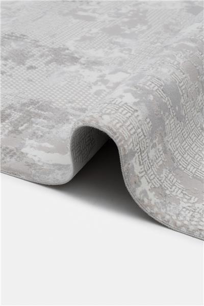 Cashmira Gri Desenli Kaymaz Taban Dikdörtgen Halı