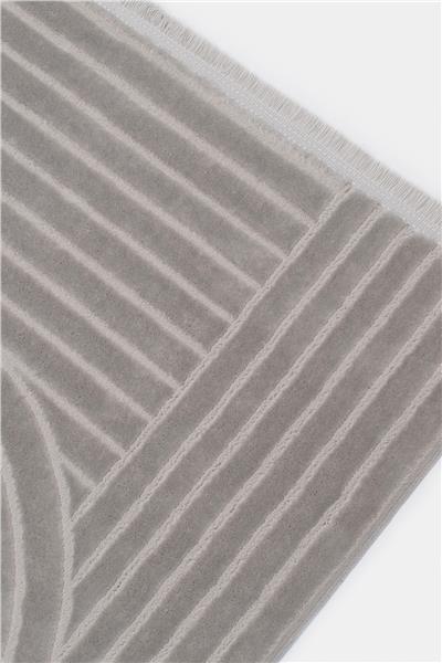 Cashmira Gri Etnik Desen Kaymaz Tabanlı Antibakteriyel Bohem Halı