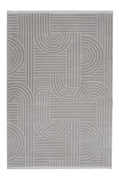 Cashmira Gri Etnik Desen Kaymaz Tabanlı Antibakteriyel Bohem Halı