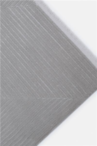 Cashmira Gri Geometrik Desen Kaymaz Tabanlı Antibakteriyel Halı