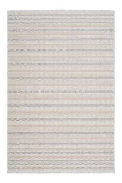 Deco Gri Dokulu Çizgi Desenli Antibakteriyel Bohem Halı