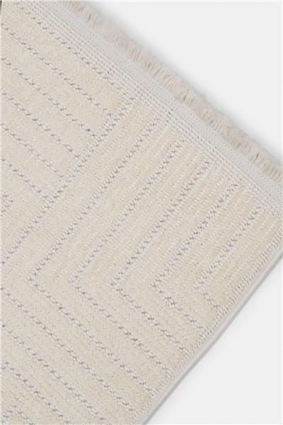 Ekru Yumuşak Dokuma Kesme Perla Halı