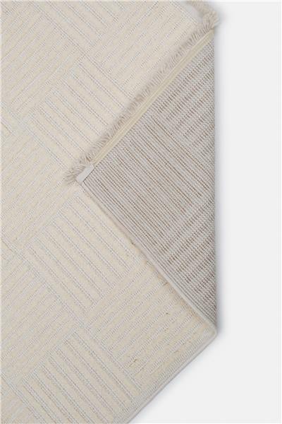 Ekru Yumuşak Tuşeli Modern Lupi Kesme Halı