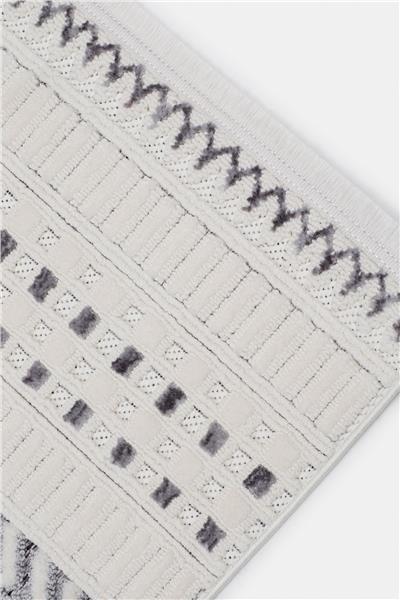 Gri Antialerjik İskandinav Kesme Halı