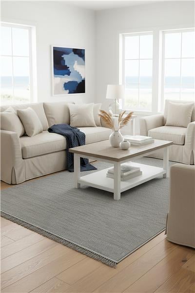 Gri Antialerjik İskandinav Kesme Halı