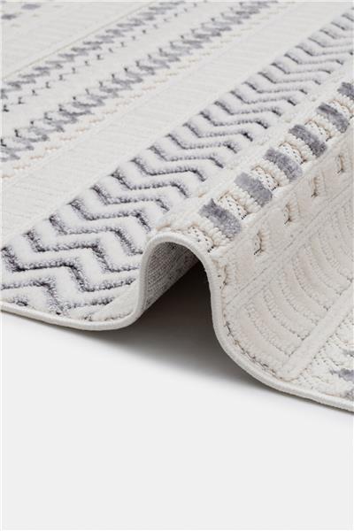 Gri Antialerjik İskandinav Kesme Halı