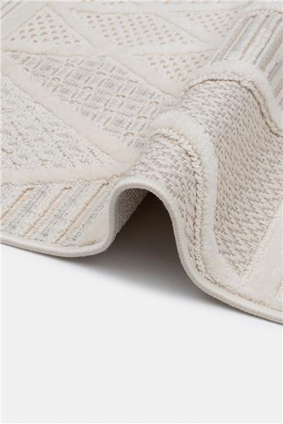 Gri Dokulu Modern İskandinav Halı