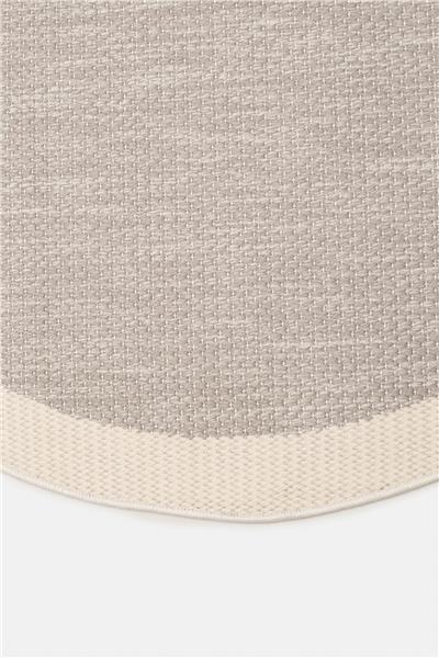 Gri Dokulu Yuvarlak Sisal Halı
