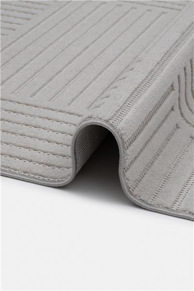 Gri Kabartmalı Yumuşak Dokulu Petra Halı