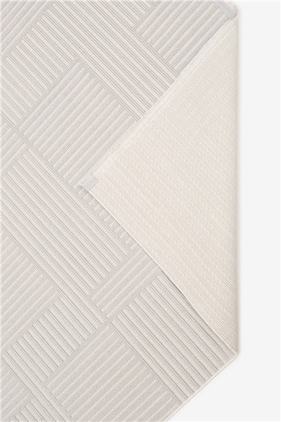 Gri Pera Kabartma Bukle Dokuma Desenli Halı