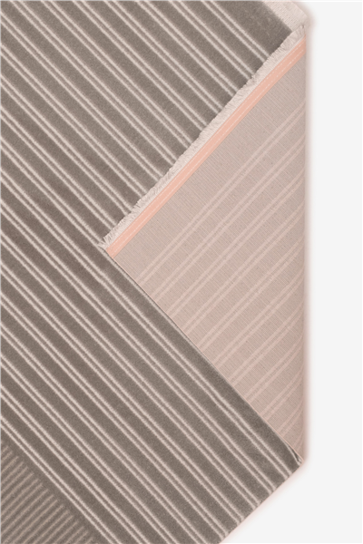 Gri Vellora Axis Geometrik Çizgi Desenli Akrilik Halı