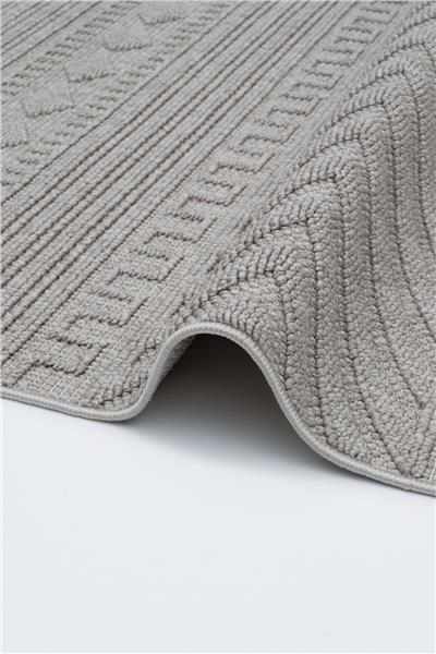 Gri Yumuşak Dokulu Kilim Desen İskandinav Halı