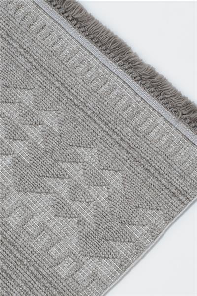 Gri Yumuşak Dokulu Kilim Desen İskandinav Halı